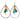 London Blue Topaz Coral Branch Earrings - Sati Gems Hawaii Healing Crystal Gemstone Jewelry 