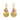 Gold Om Pink Tourmaline Earrings - Sati Gems Hawaii Healing Crystal Gemstone Jewelry 